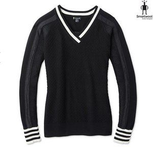 SmartWool Frosted Valley V Neck Sweater Small NEW